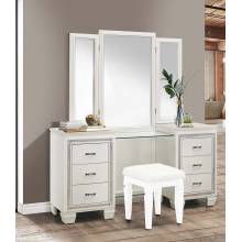 1916W-15 Allura Vanity Dresser with Mirror - White