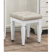 1916W-14 Allura Vanity Stool - White