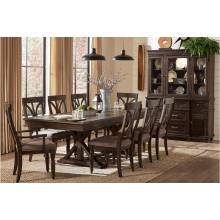 1689-96Gr Dining Table Dining Set Cardano Table + 2 Arm Chairs + 6 Side Chairs