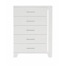 1678W-9 Kerren or Keren Chest with LED Lighting - White High Gloss