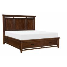 1649K-1CK Frazier Park California King Bed - Brown Cherry