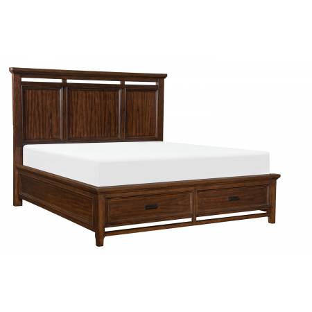 1649-1Q Frazier Park Queen Bed - Brown Cherry