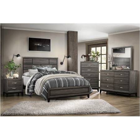 1645-Gr Davi 4PCS Queen Bedroom Set 