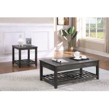 722287+722288 Rustic Grey Side Table + Rustic Grey Lift-Top Coffee Table