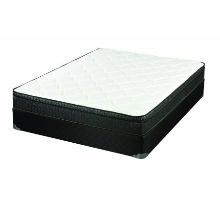 350371F Evie 9.25″ Full Foam Encased Mattress White And Black