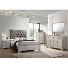 222721Q-S4 4PC SETS Salford Queen Bed Metallic Sterling And Grey