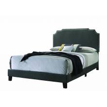 310063F Tamarac Upholstered Nailhead Full Bed Grey
