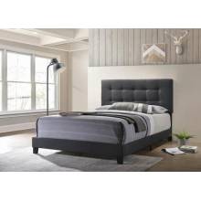 305746Q Mapes Upholstered Tufted Queen Bed Charcoal