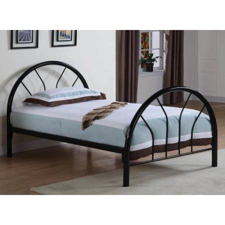 2389B Transitional Black Twin Bed