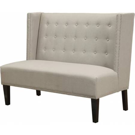 LW-258 Aristocrat Gray Upholstered Bench