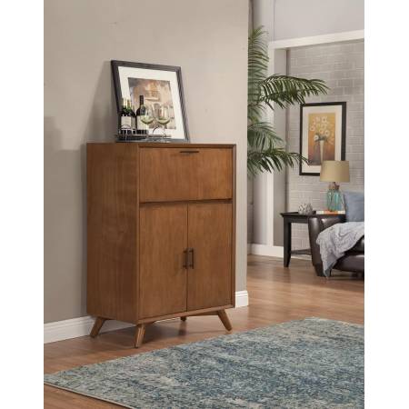 966-16 Flynn Brown Large Bar Cabinet With Drop Down Tray