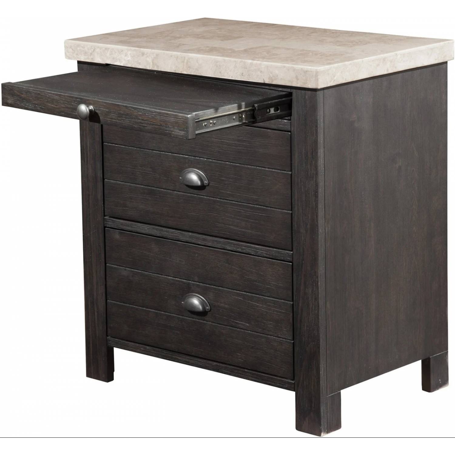 nightstand with pull out tray