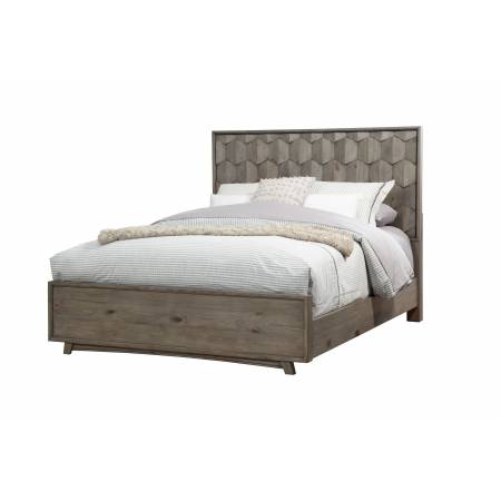 6600-01Q Shimmer Antique Gray Queen Panel Bed