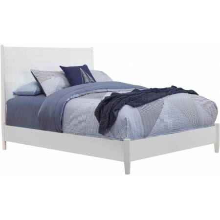 1867-08F Tranquility White Full Panel Bed
