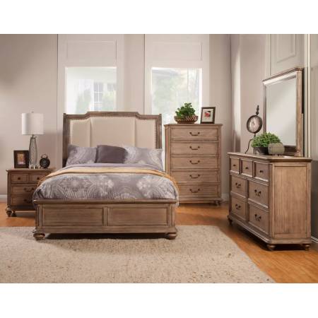 MELBOURNE 4 pc (EK. Bed, N/S, Dresser, Mirror) 
