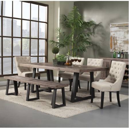 Prairie 6 Piece Dining Set (Table, Chairs x 4, Bench)
