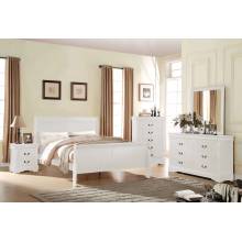 23845T-4PC 4PC SETS LOUIS PHILIPPE WHITE TWIN BED