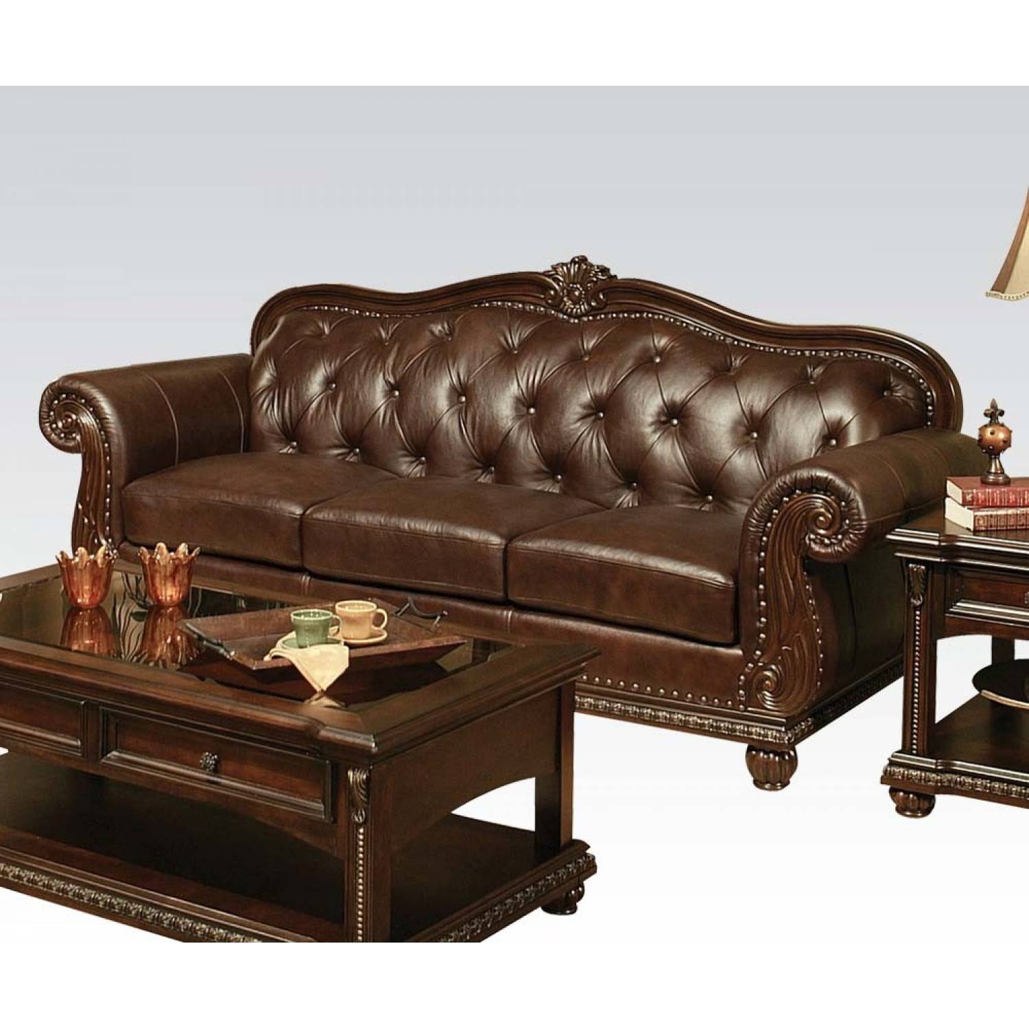 15030 Top Split Leather Sofa, Split Leather Sofa