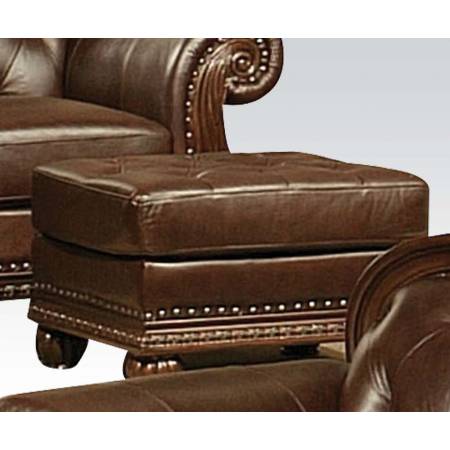 15034 TOP+SPLIT LEATHER OTTOMAN