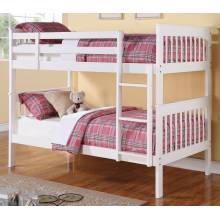 Chapman Twin Over Twin Bunk Bed White 460244N