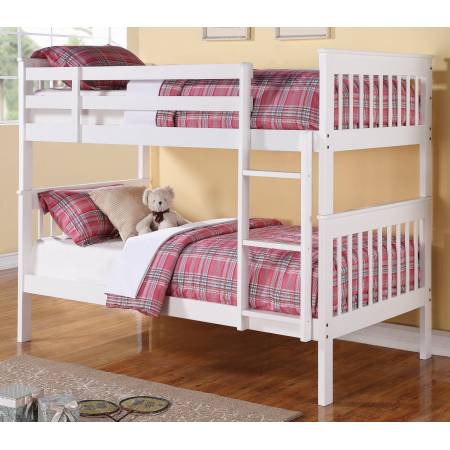 Chapman Twin Over Twin Bunk Bed White 460244N