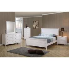 Selena Full Sleigh Bed 5PC SET (F.BED,NS,DR,MR,CH) 400231F-S5