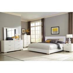 Felicity California King Low Profile Bed 5 Piece Set (KW.BED,NS,DR,MR,CH) 203500KW-S5
