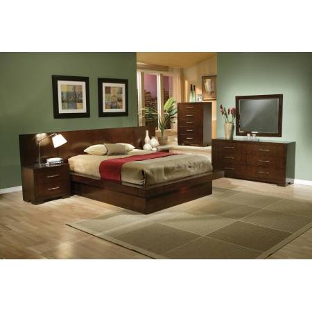 Jessica Queen Panel Bed 4 Piece Set (Q.BED,NS,DR,MR) 200711Q-S4