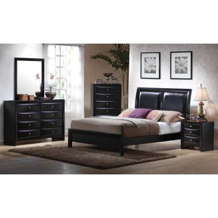 Briana Black California King Four-Piece Bedroom Set 200701KW-S4