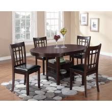 Lavon Transitional Warm Brown Dining Table and Chair Sets