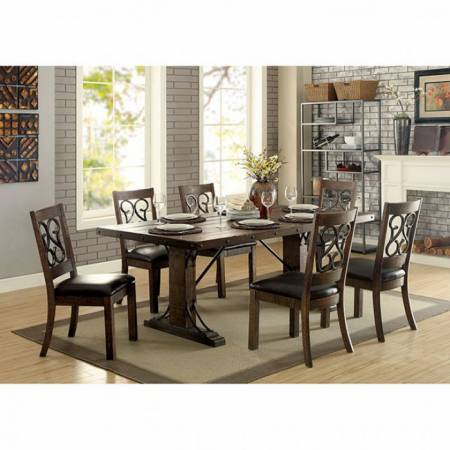 CM3465T-7PC PAULINA DINING TABLE + 6 SIDE CHAIRS