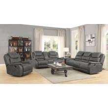 602451-S3 3PC SETS MOTION SOFA W/ DROP DOWN + GLIDER MOTION LOVESEAT WITH CONSOLE + GLIDER RECLINER