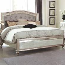 204181KW Bling Game California King Bed with Button Tufting