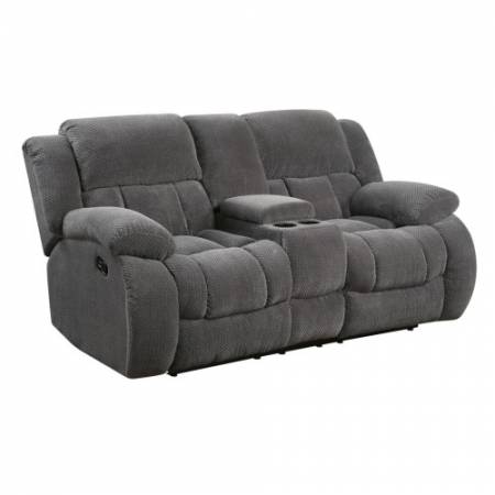 601922 Weissman Casual Pillow Padded Reclining Loveseat with Cupholders and Storage