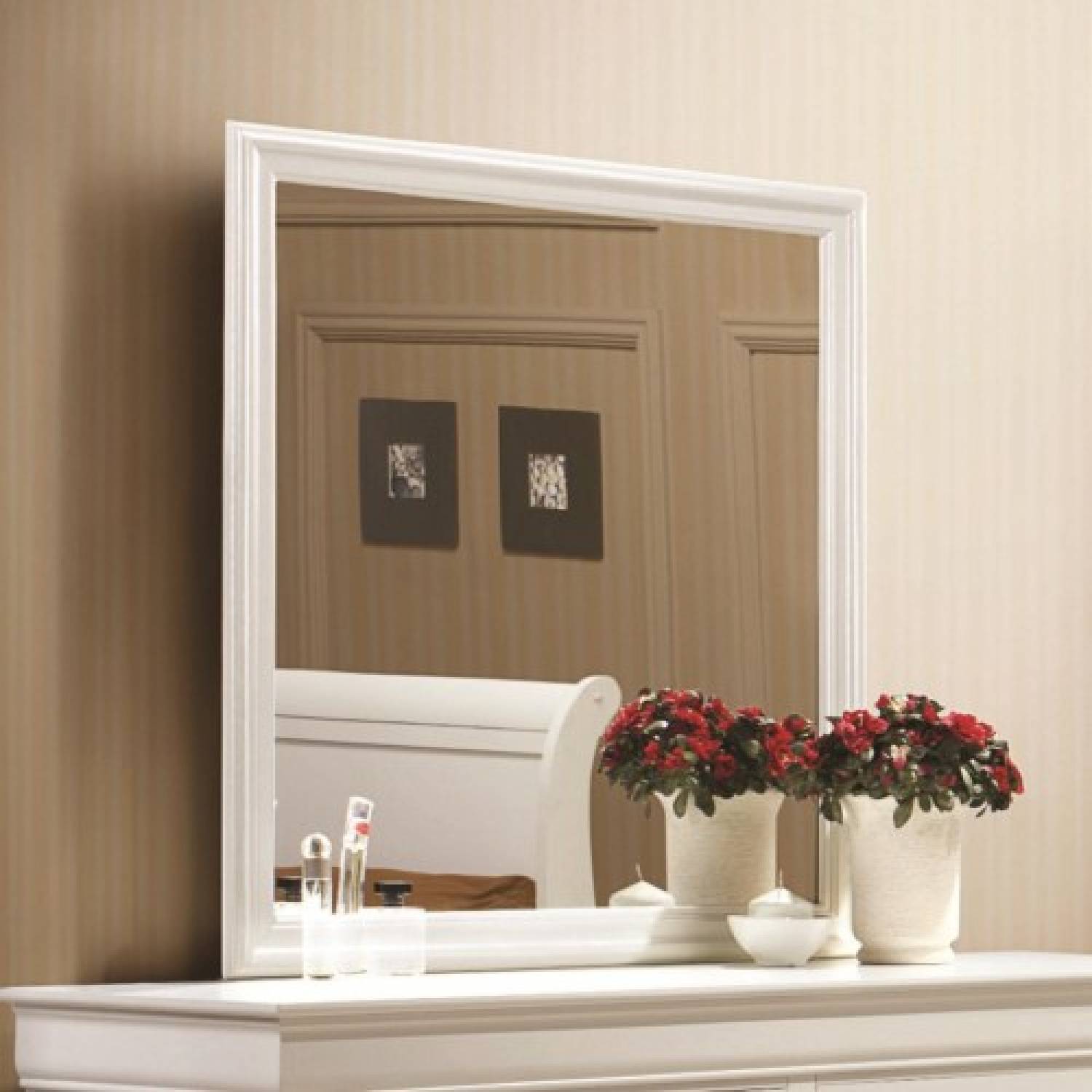 ACME Furniture Louis Philippe III White Mirror