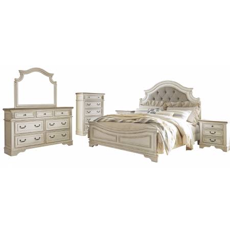 B743 Realyn 4PC SETS Queen UPH Panel Bed