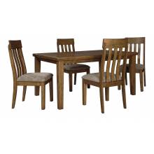 D595 Flaybern 5PC SETS RECT DRM Butterfly EXT Table + 4 Side Chairs