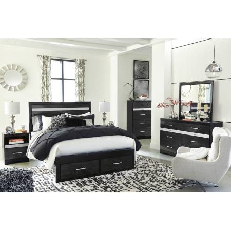 B304 Starberry 4PC SETS Queen Panel Bed Storage