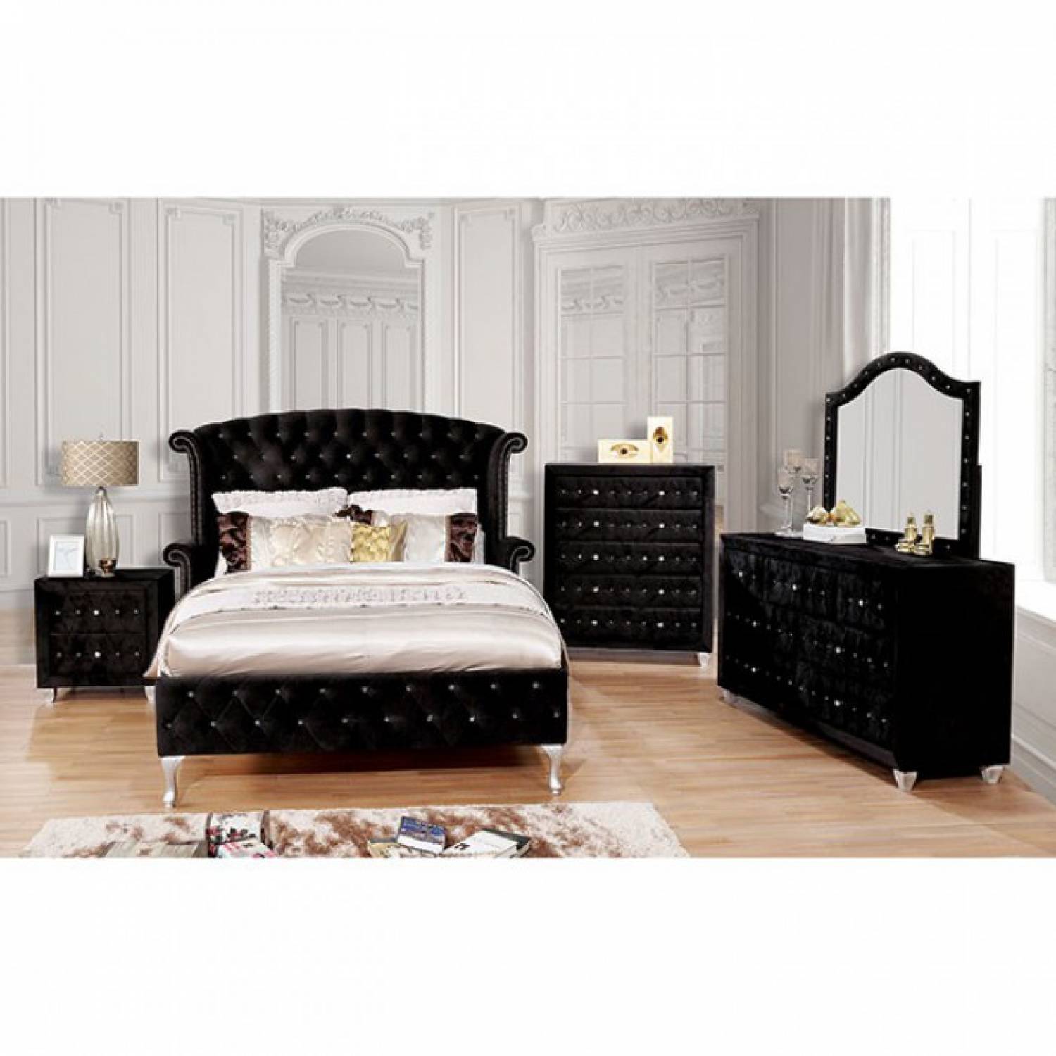 White cal deals king bedroom set