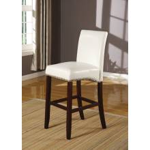 Jakki White PU Wood Counter Height Chairs
