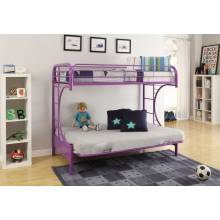 02091W-PU PURPLE T/F FUTON BUNKBED