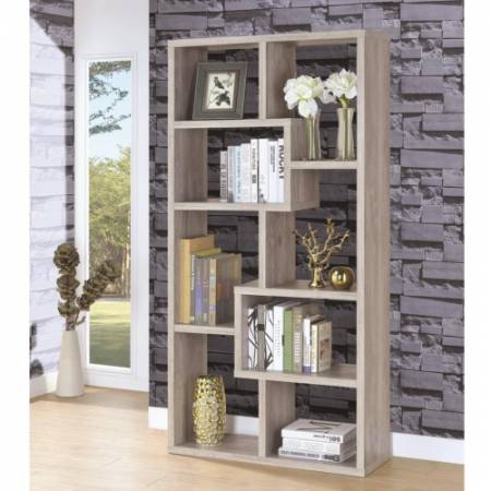 Bookcases 8 Shelf Staggered Bookcase