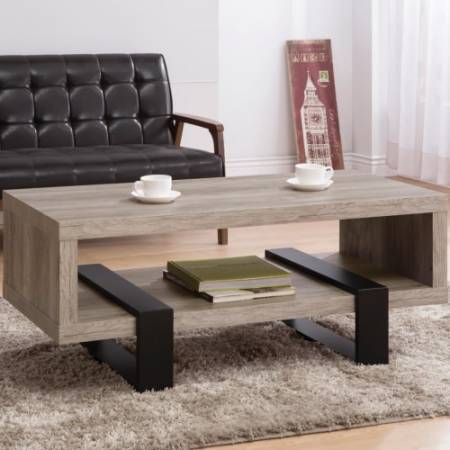 720878 Accent Tables Modern Open Shelf Coffee Table