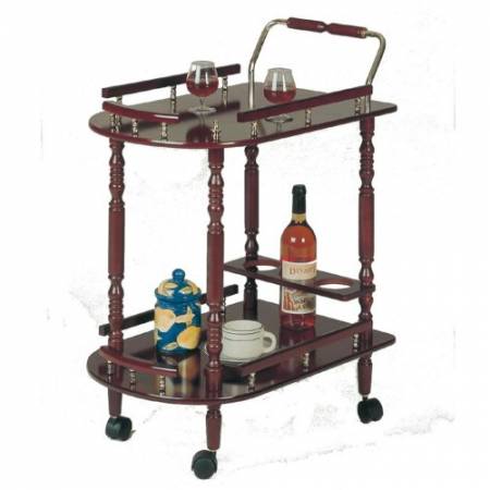 3512 3512 Serving Cart with Brass Accents