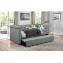 Edmund Button Tufted Upholstered Daybed with Trundle - Gray 4970-A+B