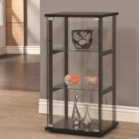 Curio Cabinets 3 Shelf Contemporary Glass Curio Cabinet 950179