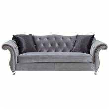 Frostine Glamorous Sofa with Crystal Button Tufting