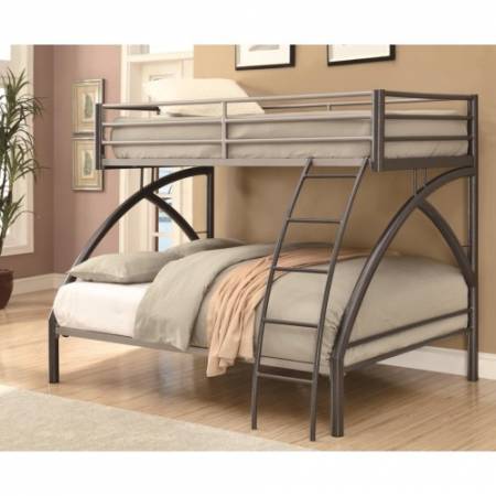 Bunks Twin-over-Full Contemporary Bunk Bed 460079