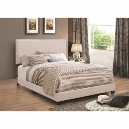 Upholstered Beds Upholstered Queen Bed with Nailhead Trim 350051Q