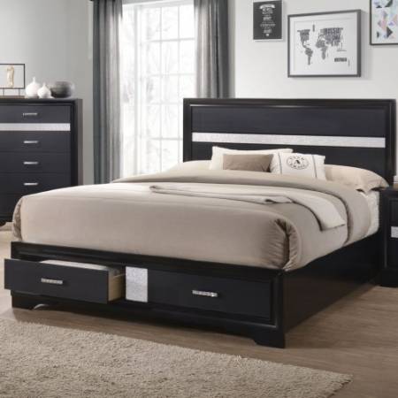 Miranda California King Storage Bed with 2 Dovetail Drawers 206361KW